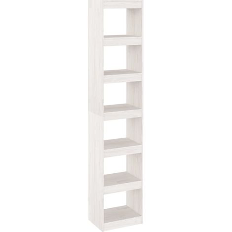 Maison Exclusive - Libreria/Divisorio Bianco 40x30x199cm in Legno Massello di Pino