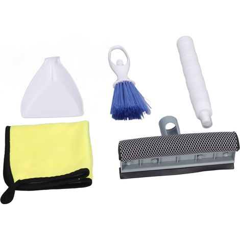 Kit de Nettoyage Voiture Polyvalent Portable, Chiffon et Brosse pour Sièges et Pare-brise (1/5)