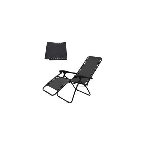 Housse de Chaise Longue Universelle en Toile Respirante et Durable, Tissu de Remplacement pour Salon de Jardin et Bain de Soleil (1/4)