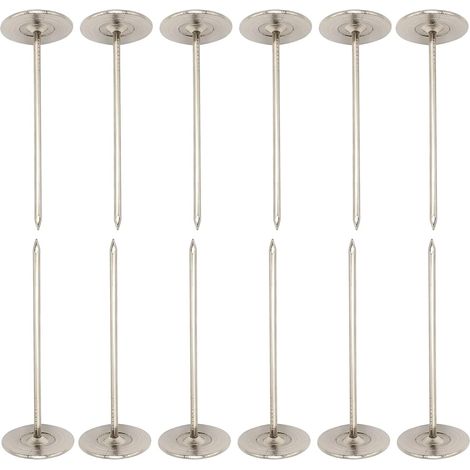 Punaises de tapissier 4,8 cm, 40 clous argentés pour meubles, à (1/5)
