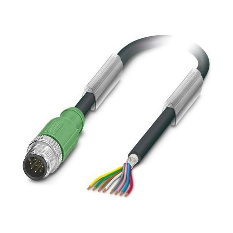 Câble d'actionneur Phoenix Contact 8 conducteurs , M12 Mâle, 10m ( Prix pour 1 )