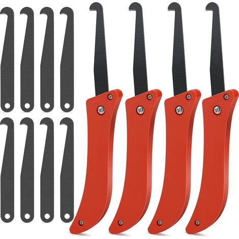 [JAMAIS UTILISÉ]Outils de l'enlève Joint Outil de Calfeutrage Pliable Couteau nettoie joint de Calfeutrage Outils 4 Pièces avec 8 Lames de Rechange pour enlever Le coulis (1/5)