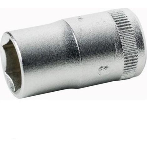 llave vaso cuadradillo 3/8'' boca hexagonal serie corta metrica m-17