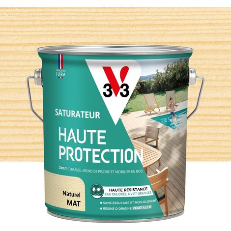 V33 Saturatore per legno per esterni opaco naturale ad alta protezione 2,5 l V33