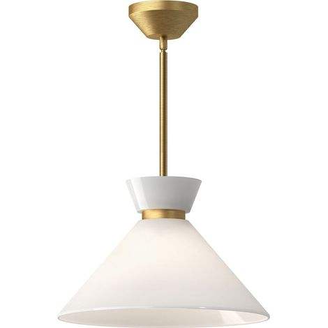 Elstead Alora Mood Halston Plafonnier suspendu dôme contemporain or brossé 1x E27 (1/5)