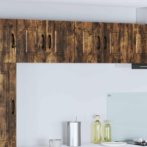 vidaXL Dishwasher Panel Kalmar 2 pcs Smoked Oak Engineered Wood (1/5)