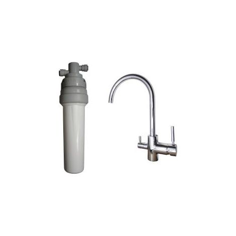 Purificateur d'eau Doulton Ecofast sous-évier avec robinet mitigeur 3 voies Inox brillant