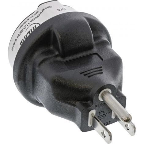Adattatore da viaggio inline 16705 compatibile con dispositivi tedeschi compatto