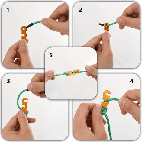 Cordes de haubanage avec clés réfléchissantes 8 pcs 4 m 4 mm