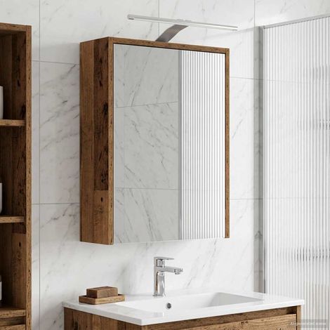 vidaXL Armoire Miroir de Salle de Bain Bois ancien 43 x 16 x 62.5 cm (1/5)