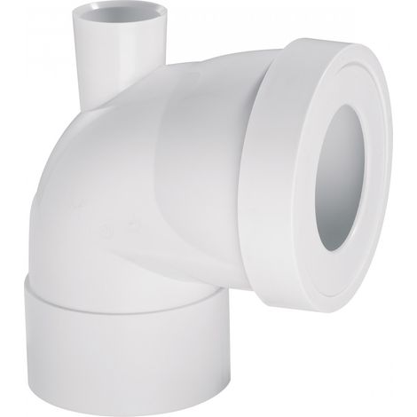Wirquin – Coude de raccordement pour douche femelle D100mm – Piquage femelle D40 – Pour chantiers humides – Matériaux PVC haute résistance