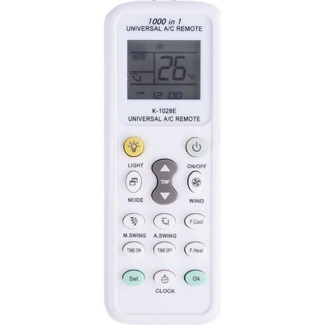 Telecommande Universelle clim, Télécommande Universelle pour Climatisation avec 1000 Codes, Compatible avec 99,99% des Climatiseurs, Écran LCD (1/5)