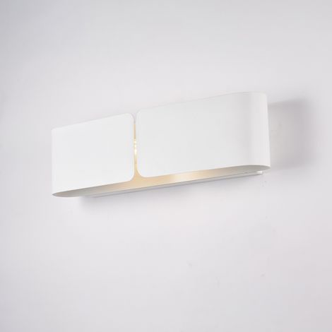 Hug Applique Avec Diffuseur Découpé Laser En Fer Laqué Blanc 2 Lumières .45 P.10 Bl316-Ap2-Bco