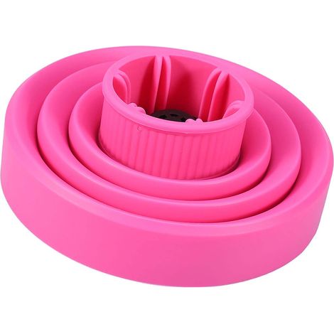Sèche-cheveux pliable avec diffuseur et étui de protection, outil de coiffure (rose) (1/5)