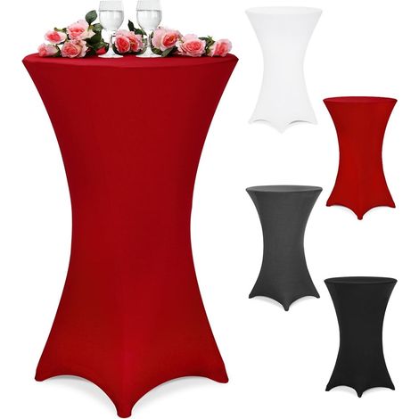 Red cocktail table cover 80cm wrinkle resistant