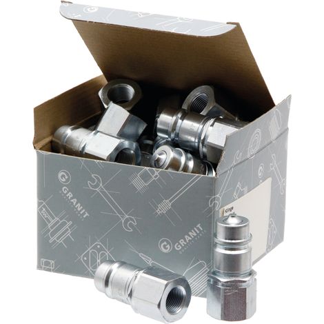 Schnellverbinder-Pilzsteckdose KS 3/8 (G3/8) DN12BG3, 20er-Packung, Granit (1/2)