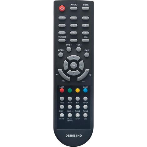 DSR581HD Télécommande de Remplacement pour Digital Satellite Receiver DCR-600 DXH-30 DXH-40 DXH-90 DXH-900 DXH-9000 DSR-581-HD-011 DSR-581-HD-PVR DSR-601-HD DSR-602-HD DSR-690-HDPL TF-6000 (1/4)