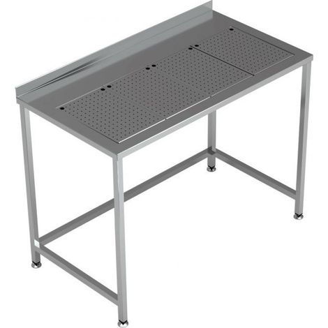 Table inox avec bac égouttage - 1200 x 650 - Combisteel - (1/2)