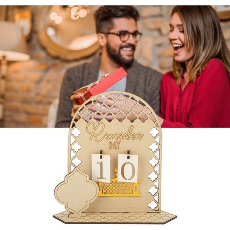 DIY-Countdown-Kalender, Holzdekoration für Eid al-Fitr, ideales Geschenk für die Heimdekoration, Stil C (1/5)