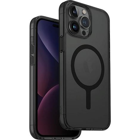Funda de carga UNIQ LifePro Xtreme para iPhone 15 Pro Max de 6,7" con Magclick, color gris/gris escarchado (1/2)