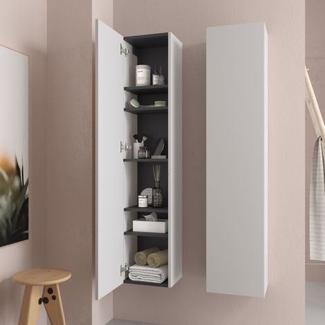 Columna de baño suspendida Bequia Blanco Mate 140 x 30 cm (1/3)