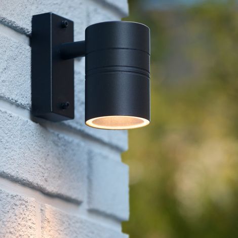 Lucide ARNE-LED - Wandstrahler / Wandleuchte Innen/Außen - Ø 6,3 cm - LED - GU10 - 1x5W 2700K - IP44 - Schwarz (1/5)