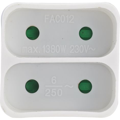 DEBFLEX - BIPLITE FAÇADE 2P 6A BLANC - 714090 (1/4)