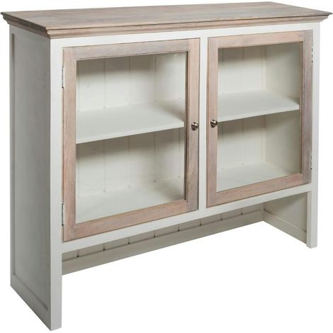 Haut de buffet blanc en bois ALESIA