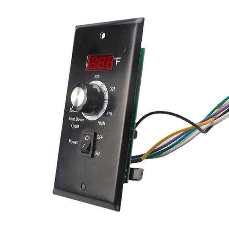 Thermostat numérique pour barbecue à particules de bois avec interrupteur rotatif robuste et contrôle de température réglable 1,6 PRM (1/5)