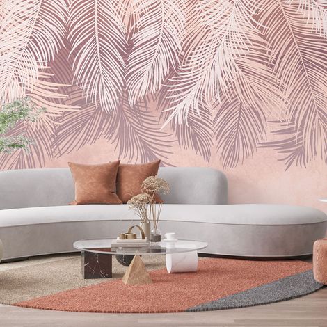 Papier peint panoramique - Feuilles tropicales - 130 cm x 79 cm (1/4)