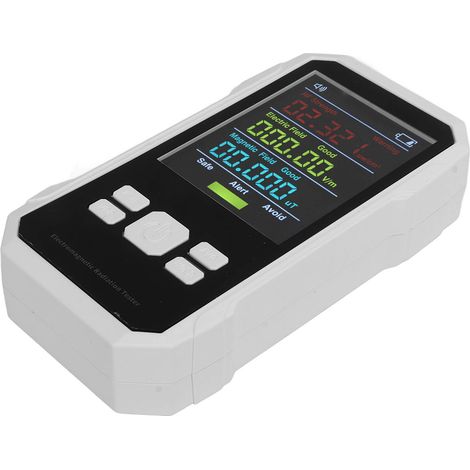 Détecteur de rayonnement RF, mesureur de rayonnement électromagnétique portable, blanc (1/5)