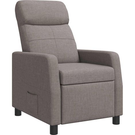 Fauteuil inclinable Taupe Tissu vidaXL (1/5)