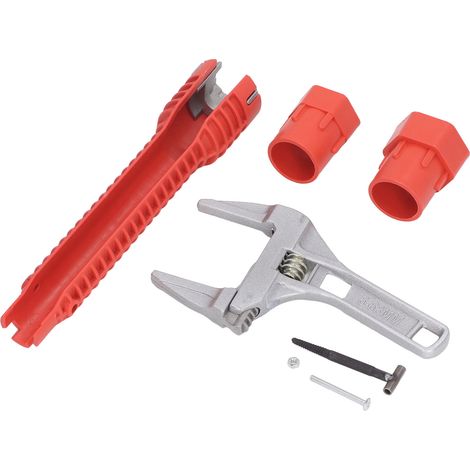 Clé multifonction 8-en-1 pour installation de robinet et évier, outil de plomberie pour réparation toilette et cuisine (1/5)