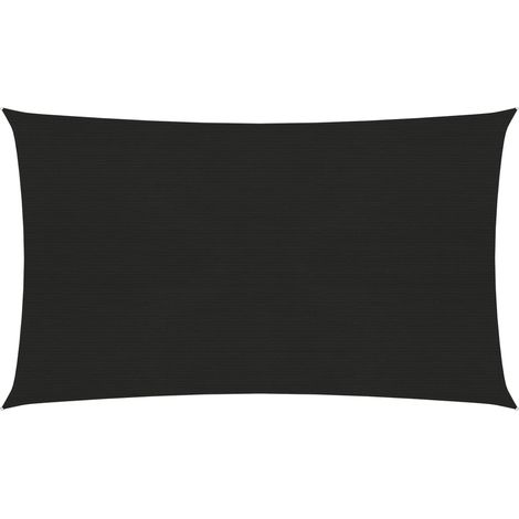 Voile d'ombrage 160 g-m² Noir 4x7 m PEHD (1/5)