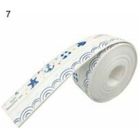 BUNTHAUS PA Rolle selbstklebendes wasserdichtes Dichtungsband PVC schönes Muster Wand Ecke Küche Spüle Dichtungsstreifen für Badezimmer BLOW