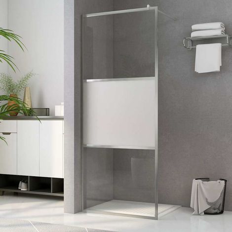 Paroi de douche à l'italienne en verre trempé de sécurité semi-dépoli 100 x 195 cm (1/5)