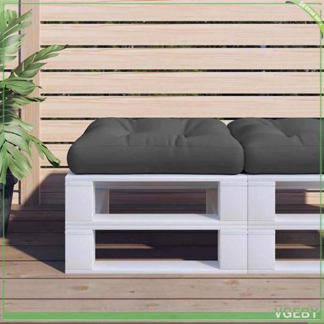 360454 Coussin de palette noir 60x60x12 cm tissu (1/5)