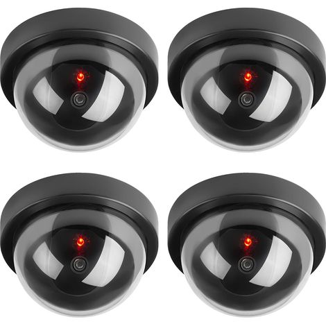 Caméras factices dôme CCTV avec LED clignotante, fausses caméras de sécurité pour entreprises, magasins et accueil (4 Pack) (1/5)
