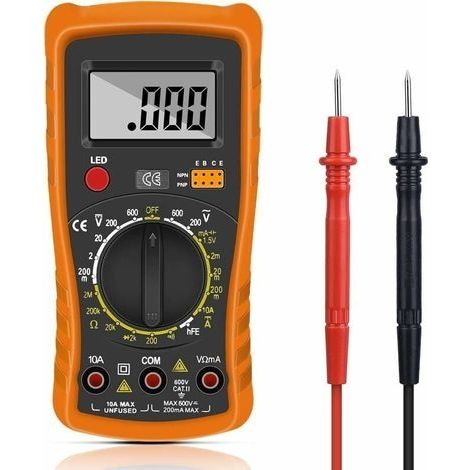 Multimètre Numérique,Multimètre Automatique Numérique,Testeur Electrique Professionnel,Voltmètre/Résistance/Continuité/Diodes Postuler à Laboratoires, Usines (1/4)