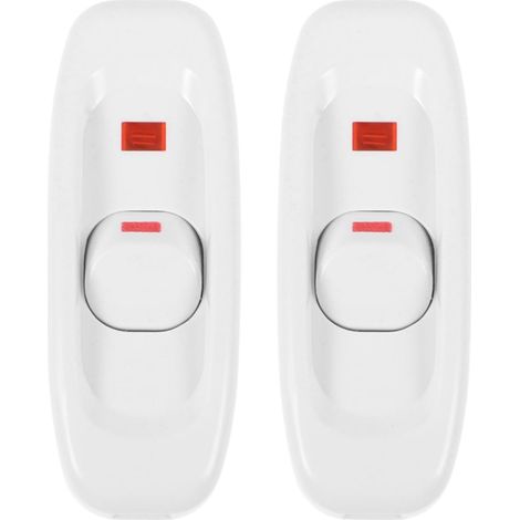 Interrupteur de Lampe de Chevet 10a 250v Gw320 2 Pièces Bouton Blanc Voyant Led, Contrôle Simple en Ligne, Design Vintage pour Lampes et Luminaires (1/5)