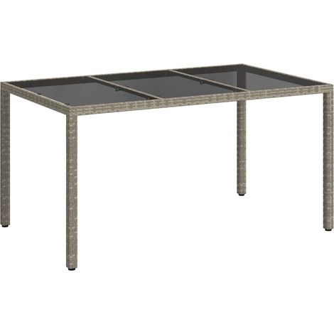 Tavolo da Giardino Grigio 150 x 90 x 75 cm polyrattan vidaXL (1/5)