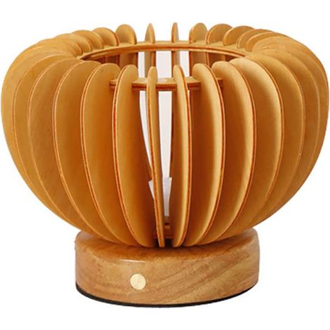 Retro-Kürbislaterne, tragbare und dimmbare Nachttischlampe, Innendekoration für Schlafzimmer, Außenbereich und Partys, 1200-mAh-Akku