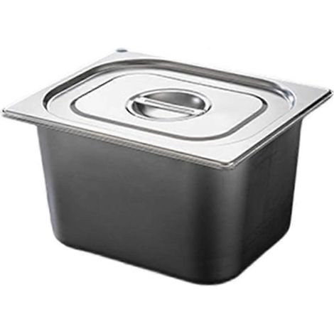Ensemble boîtes Gastronorm acier inoxydable avec couvercles, empilables antirouille cuisine‑service (1/5)