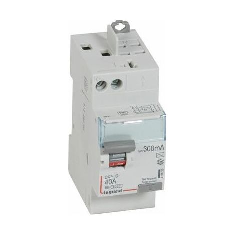 Legrand – Interrupteur différentiel bipolaire 2 Pôles 230V 40A type AC 300mA – Protection contre les défauts d'isolement – Rail DIN – IP20 (1/4)