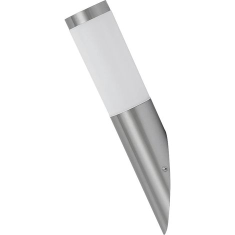 lampada da parete esterna della luce acciaio inox colorato torcia da metallo, plastica / bianco Ø7,6cm L: 18cm H: 38cm IP44 (1/4)