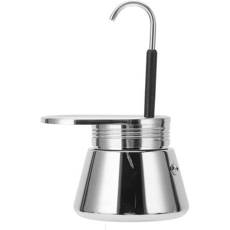Cafetière Moka à Bec Unique, 200 ML Cafetière Italienne Classique en Acier Inoxydable Machine à Espresso Moka Cuisinière Machine à Café Portable pour Home Cafe Office 50 ml (1/5)