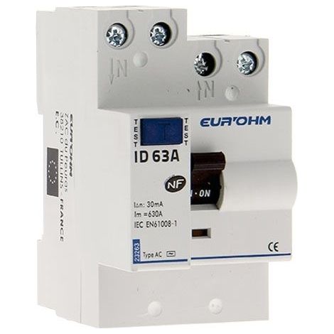 eurohm FI-Schutzschalter AC 63A weiß (1/2)