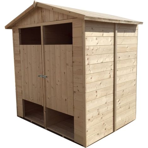 Spogliatoio mis. 222 x 168 cm in legno |con Pavimento|impermeabilizzante Ardesia Verdealtezza porte standard 113 cm (1/5)