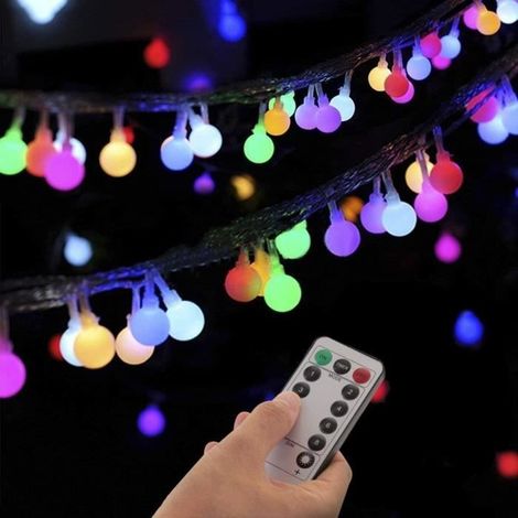 Guirlande lumineuse sphérique - - Multicolore 6M 40 LED - IP44 - Décoration extérieure/intérieure