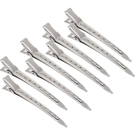 Metallene Krokodilklemmen mit Loch für Haarschmuck und Bastelarbeiten – 2er-Set, stabil, vielseitig & praktisch - Crezuo
